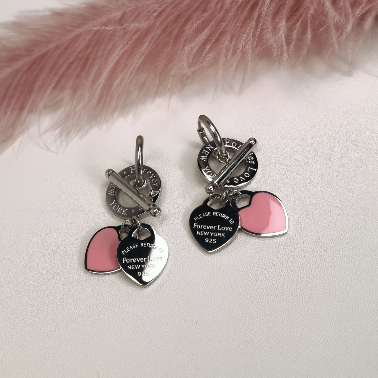 Fashion Stainless Steel Heart-Shaped Pendant Love Earrings Set for Women New Style Party Wedding Jewelry Wholesale ME-191