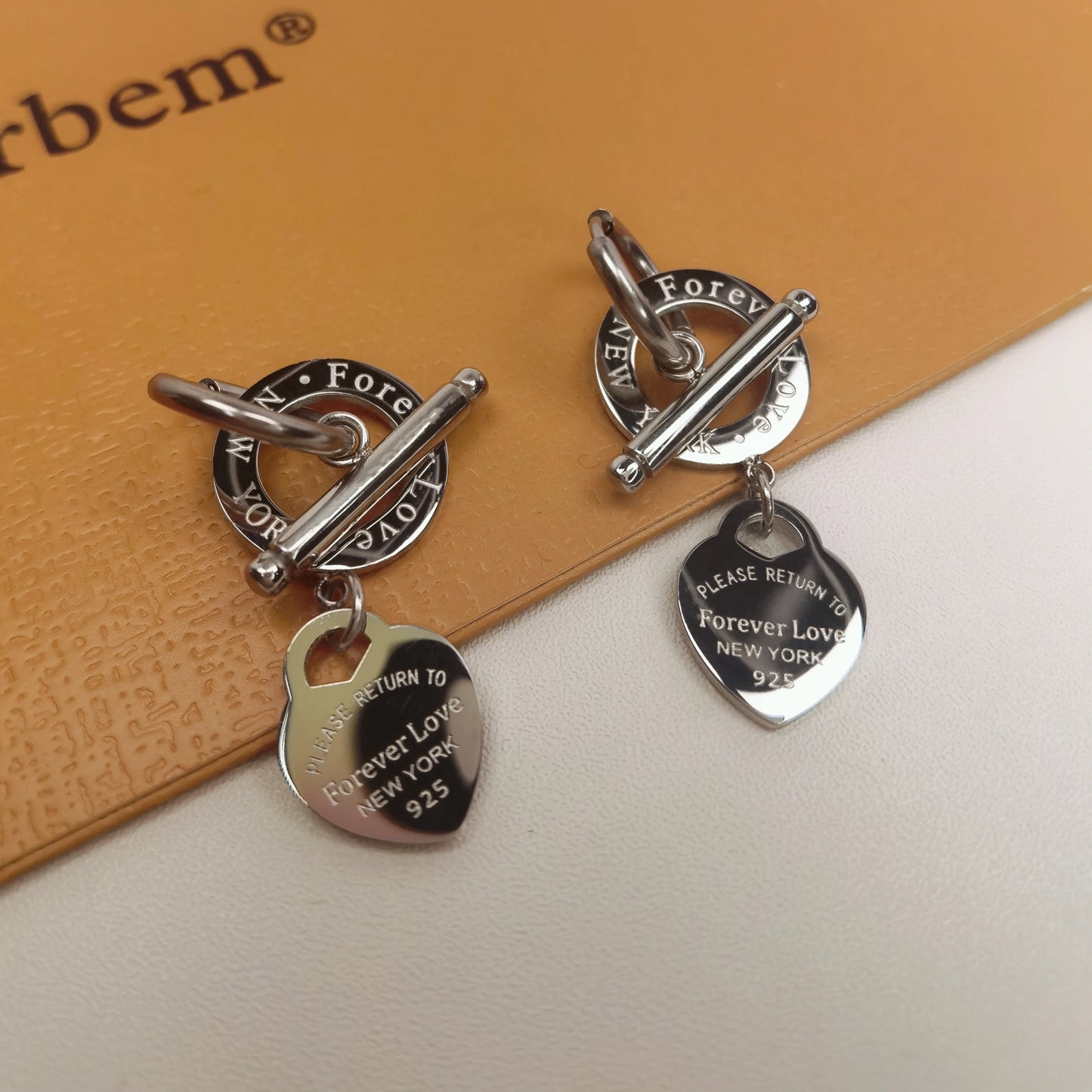 Fashion Stainless Steel Heart-Shaped Pendant Love Earrings Set for Women New Style Party Wedding Jewelry Wholesale ME-191