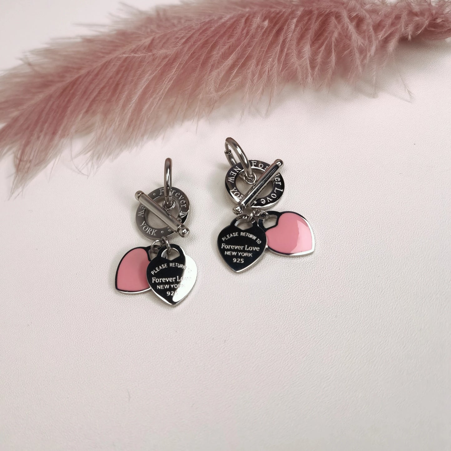 Fashion Stainless Steel Heart-Shaped Pendant Love Earrings Set for Women New Style Party Wedding Jewelry Wholesale ME-191