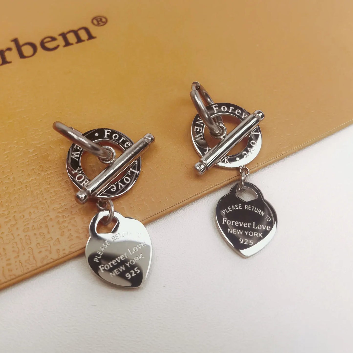 Fashion Stainless Steel Heart-Shaped Pendant Love Earrings Set for Women New Style Party Wedding Jewelry Wholesale ME-191