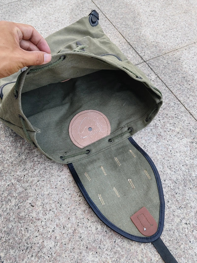WWII GERMAN MILITARY MOUNTAIN TROOPS CANVAS RUCKSACK FIELD BACKPACK OLIVE