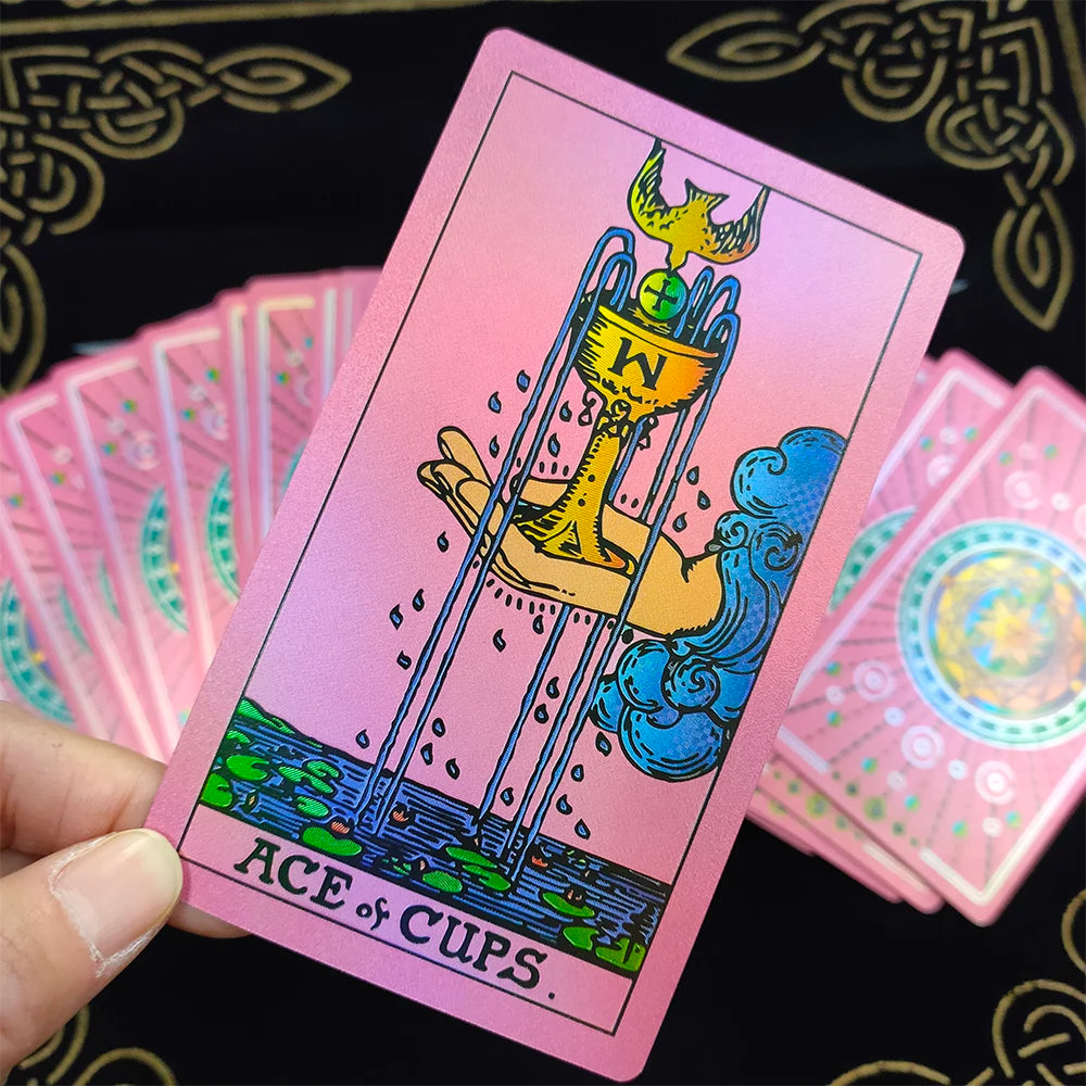 New Plastic Rider Waite Tarot Hot Stamping Gold Foil Tarot Exquisite Board Game Divination Cards For Collection